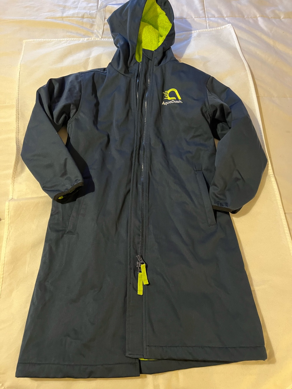 AquaDash Swim Parka, Kids, Extra Long, Natural Cotton youth size 8 for big kids - Picture 10 of 16